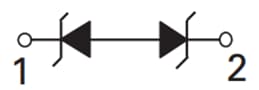 Schéma de principe - Littelfuse Diode TVS discrète bidirectionnelle SC1333 8 pF 30 kV